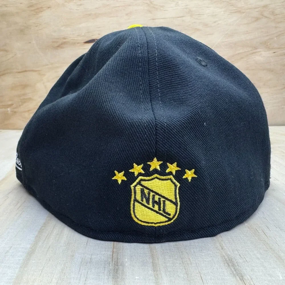 NEW Pittsburgh Penguins Mitchell Ness 2 Tone Liberty Fitted Cap Hat Sz 7 1/2